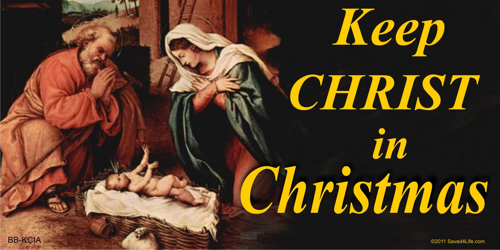 Keep Christ In Christmas (Nativity) 1.25x2 Keychain